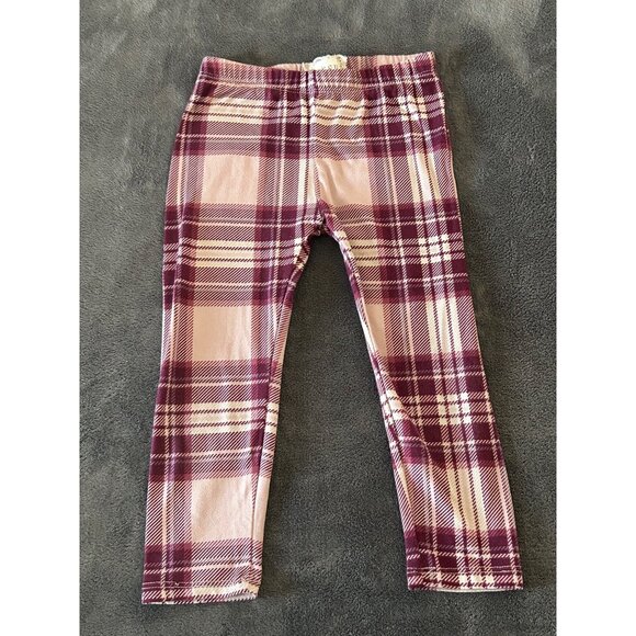 Disney Minnie Mouse Burgundy T-Shirt & Plaid Leggings Set For Girls Size 4 - Picture 3 of 9